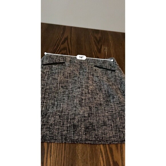 Banana Republic Tweed Mini Skirt Women’s Size 4 Black White Woven Texture Zipper - Picture 11 of 13